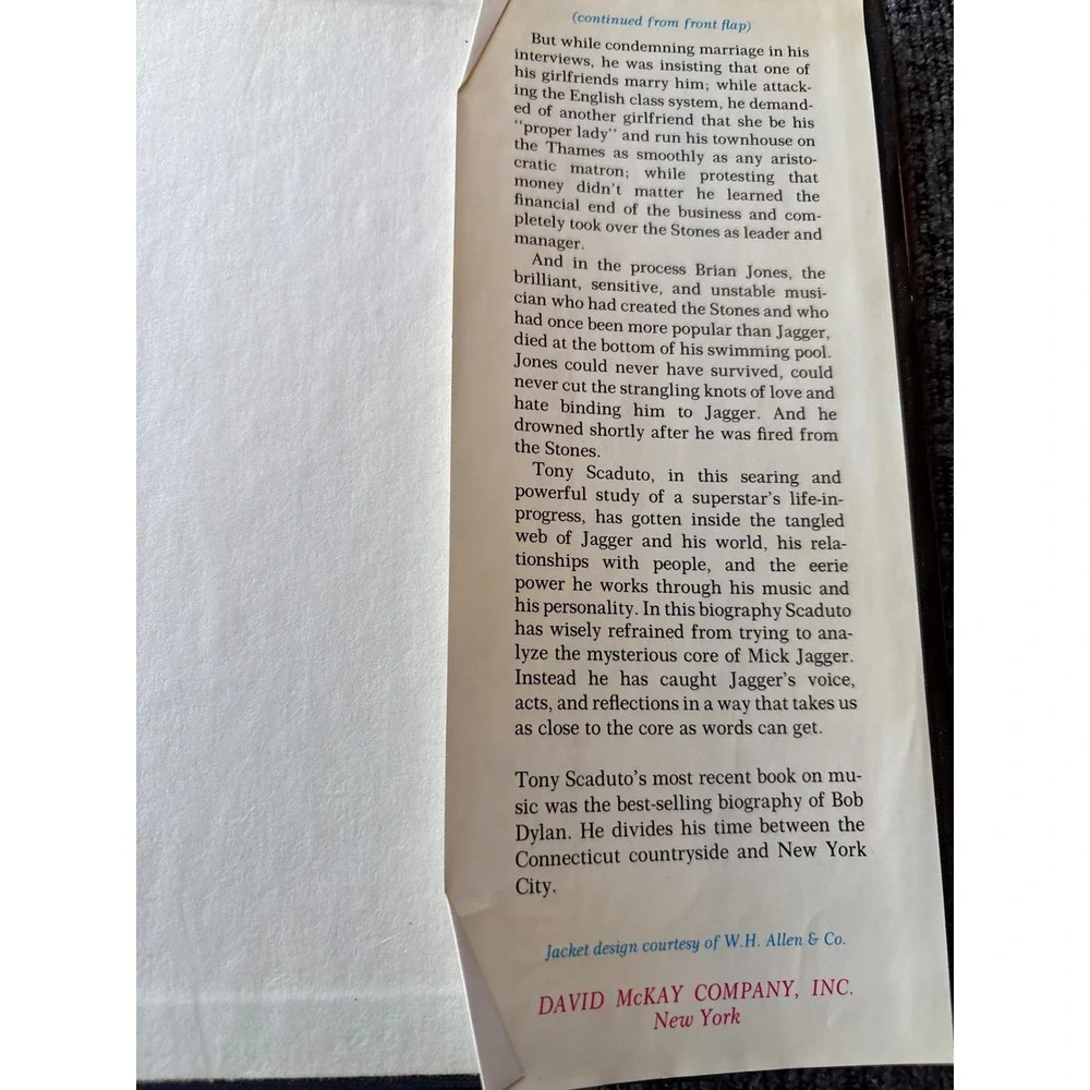 Mick‎ Jagger Everybody's Lucifer Tony Scaduto Biography Book 1974